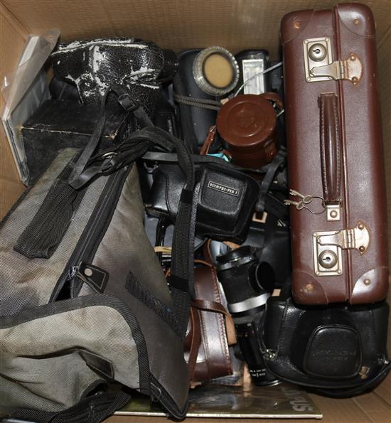 A collection of assorted cameras